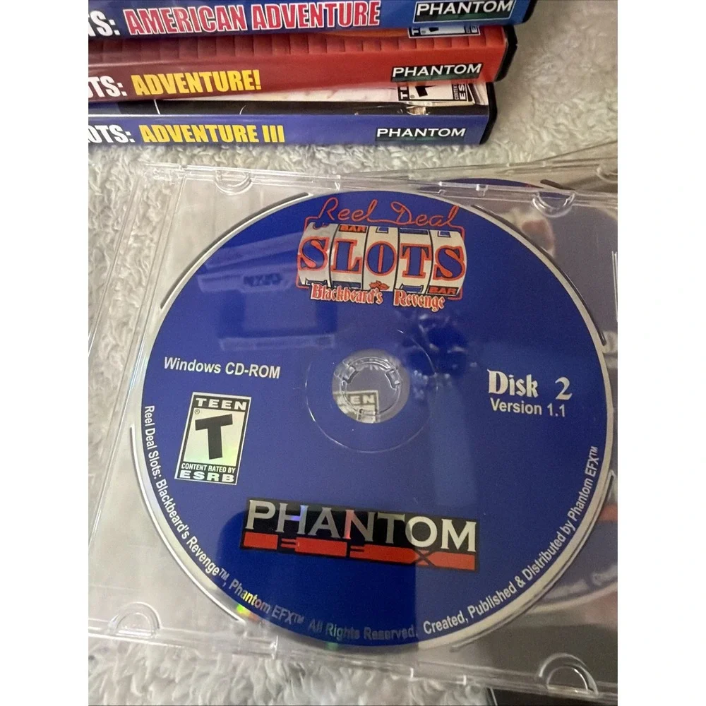 Lot Of 10 Slots PC CD-ROM Games Reel Deal Casino & WMS Slots Phantom Vintage